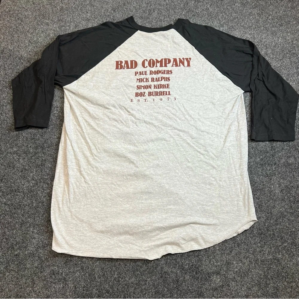 Bad Company Classic Rock Band Raglan T-Shirt XXL Paul Rodgers Band Tee - Picture 5 of 7
